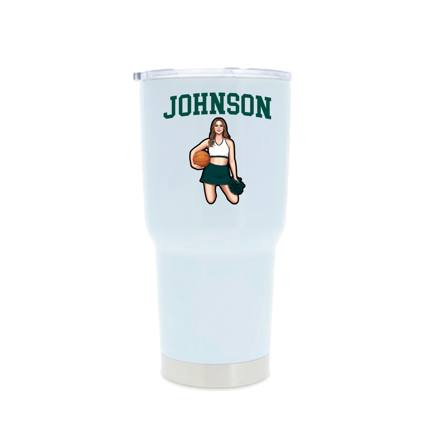 30oz Stainless Steel Tumbler — Shirsey in White