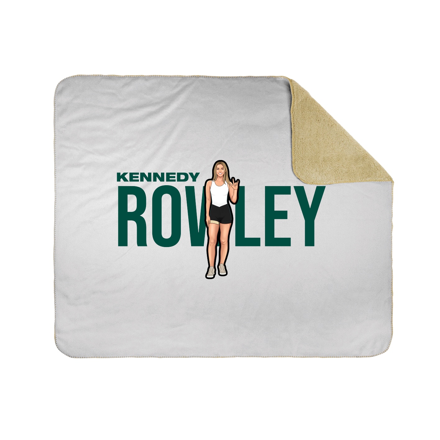Throw Blanket — Player Name in White