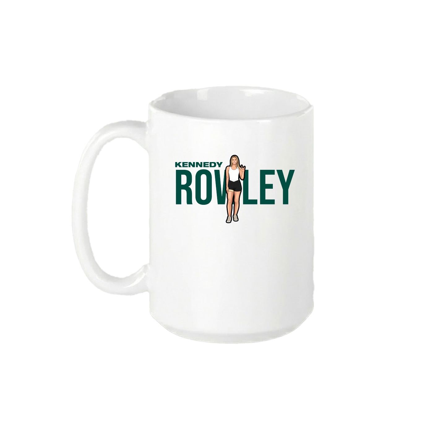 15oz Coffee Mug — Player Name in White