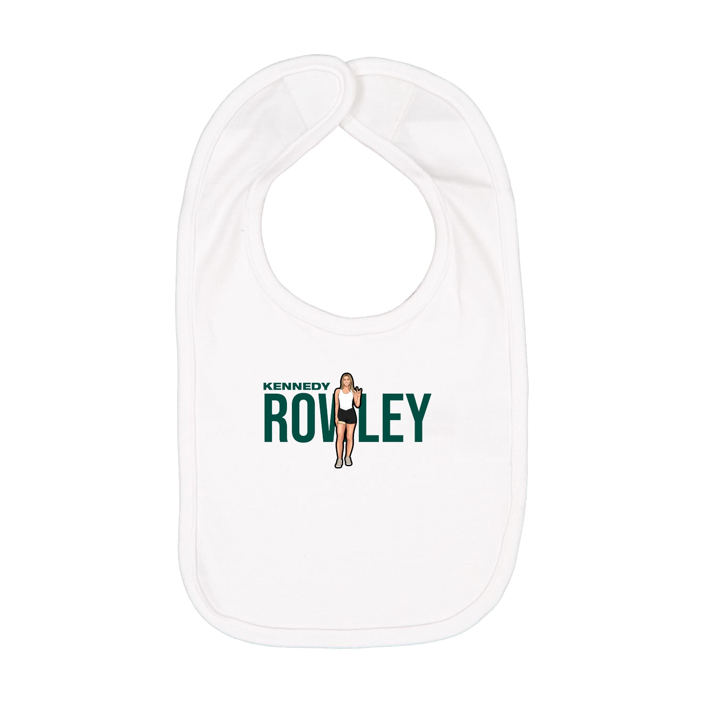 Infant Bib — Player Name in White