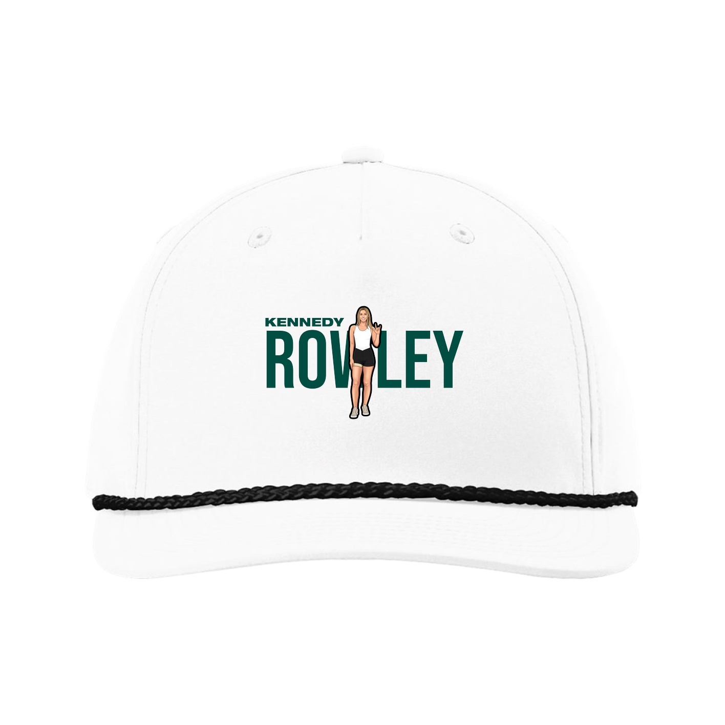 Five-Panel Classic Rope Cap — Player Name in White