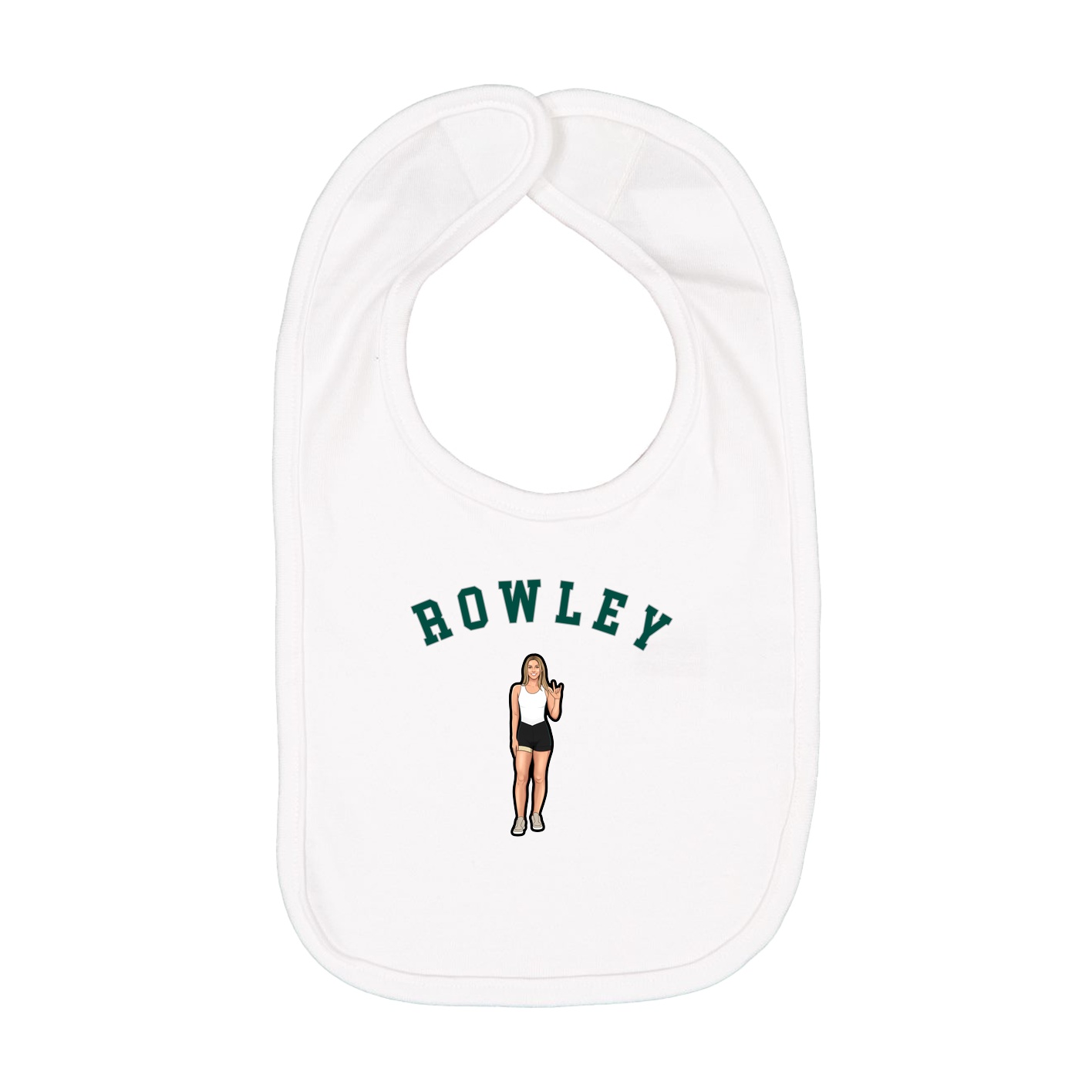 Infant Bib — Shirsey Arch in White