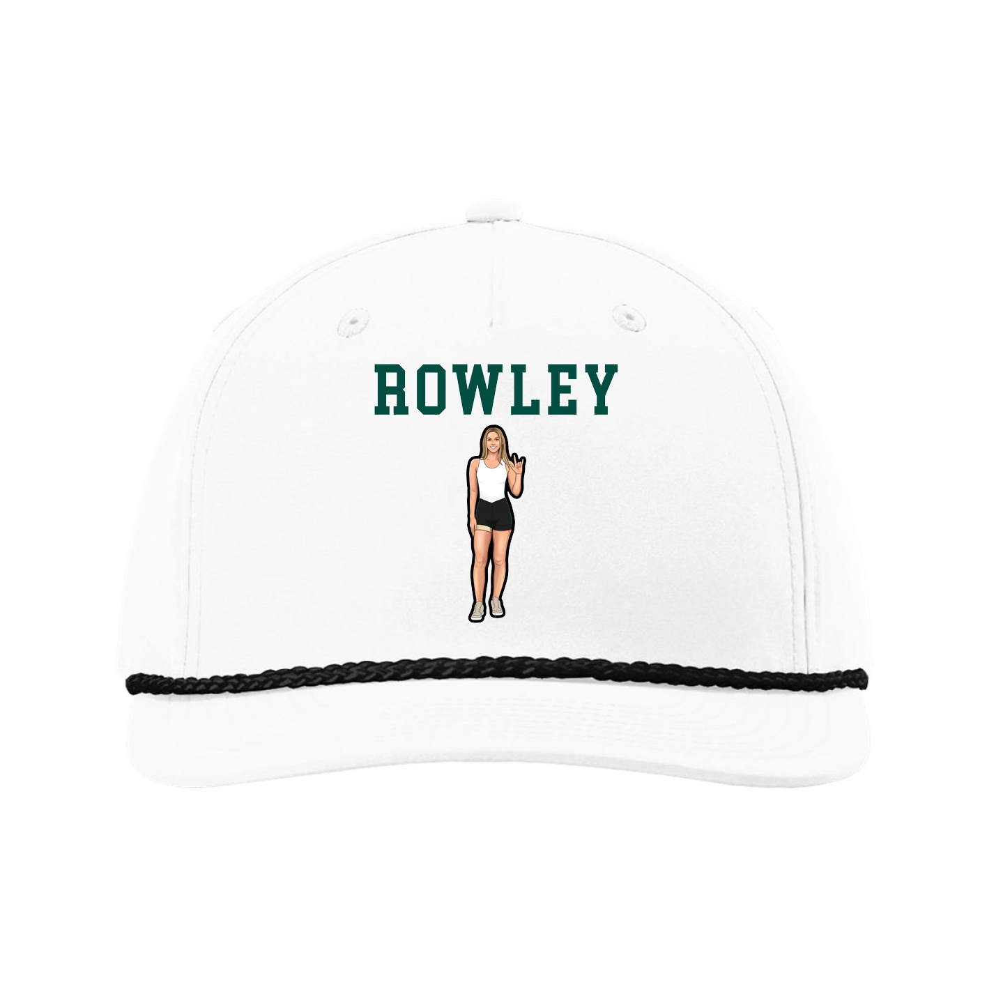 Five-Panel Classic Rope Cap — Shirsey in White