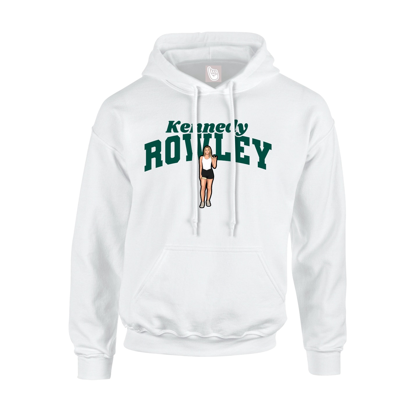 Hoodie — Signature Arch in White