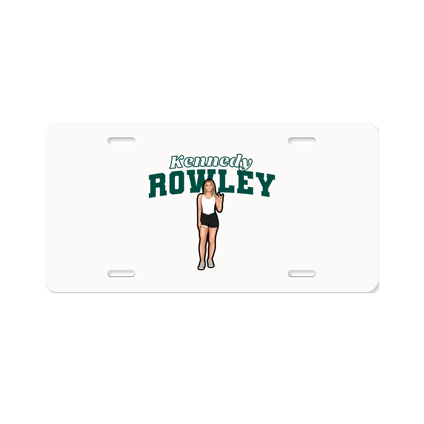 License Plate — Name Arch in Classic