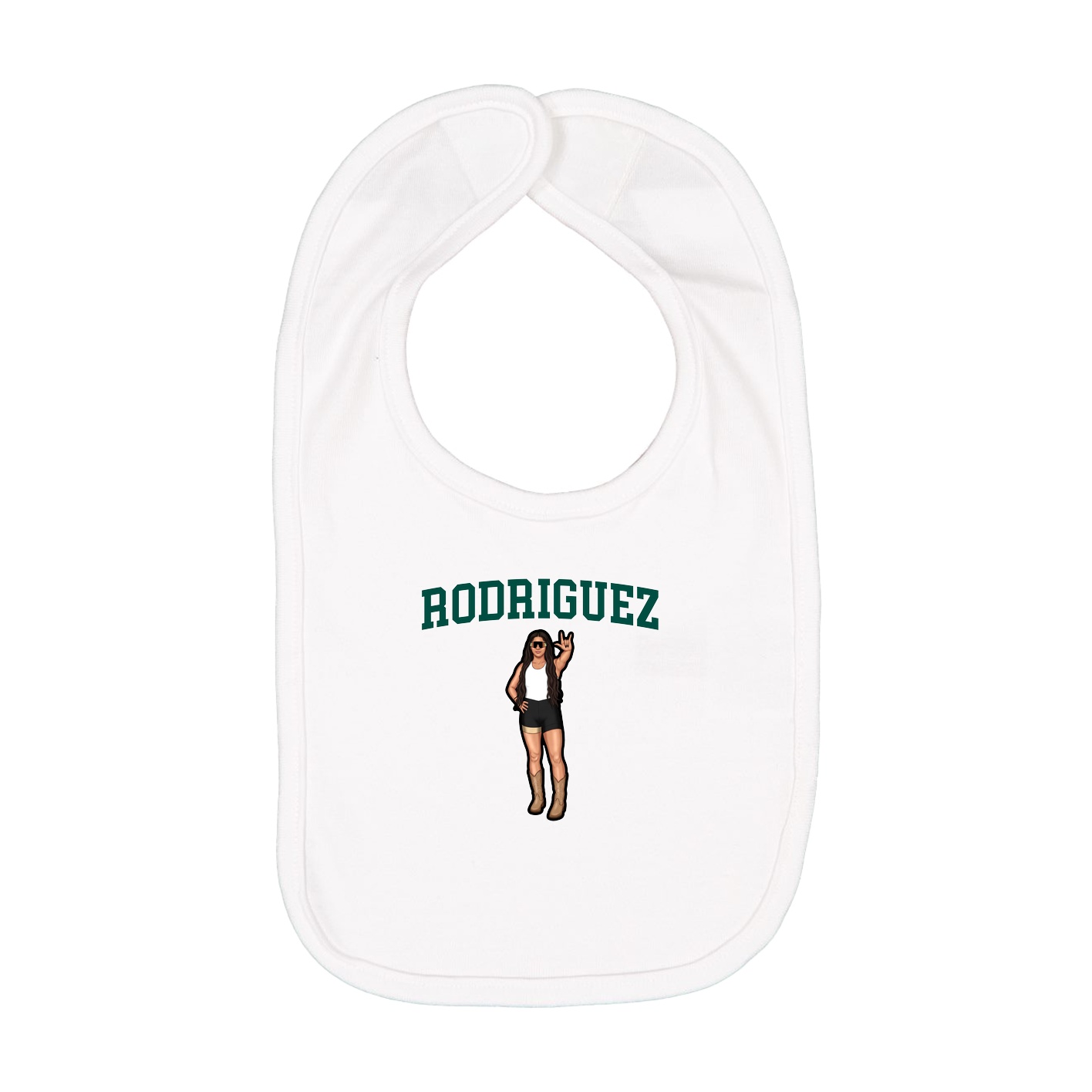 Infant Bib — Shirsey in White