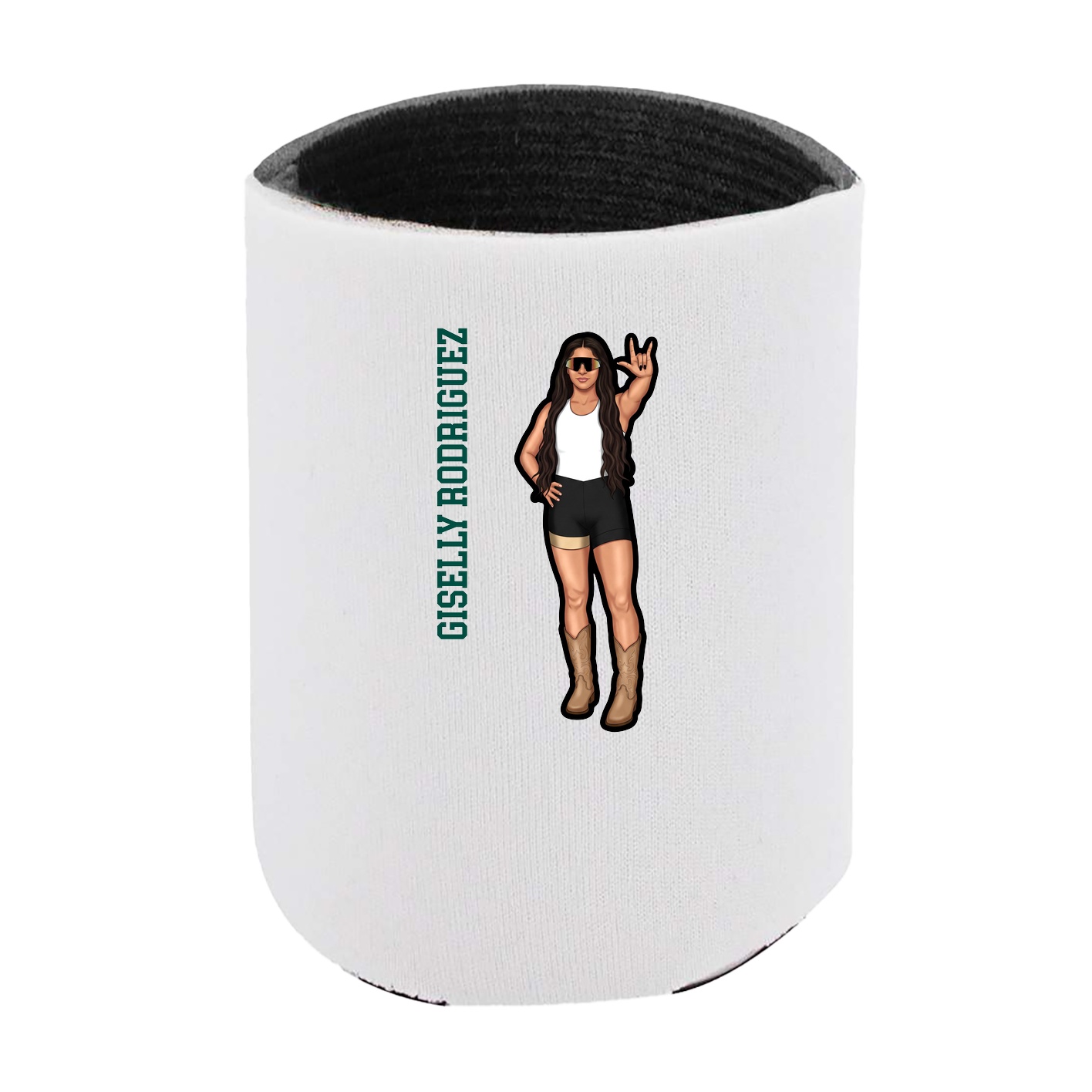 Can Holder — Name Vertical in White