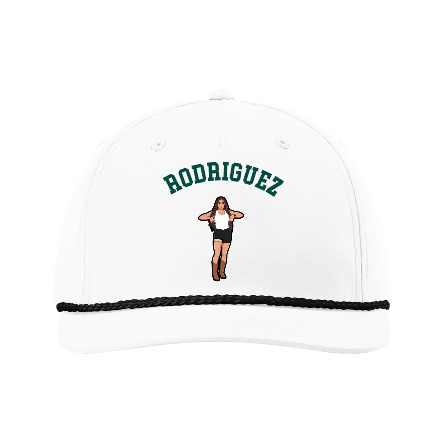 Five-Panel Classic Rope Cap — Shirsey Arch in White