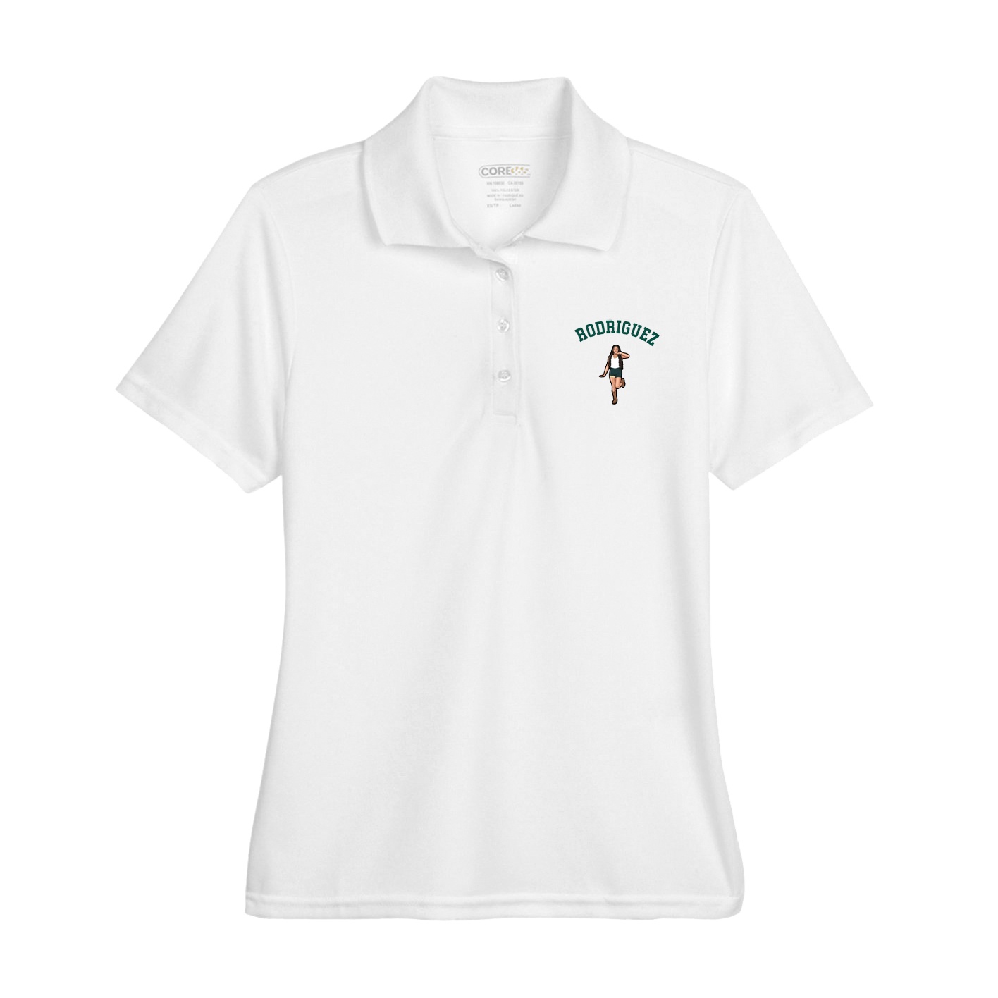 Womens Performance Polo — Shirsey Arch in White