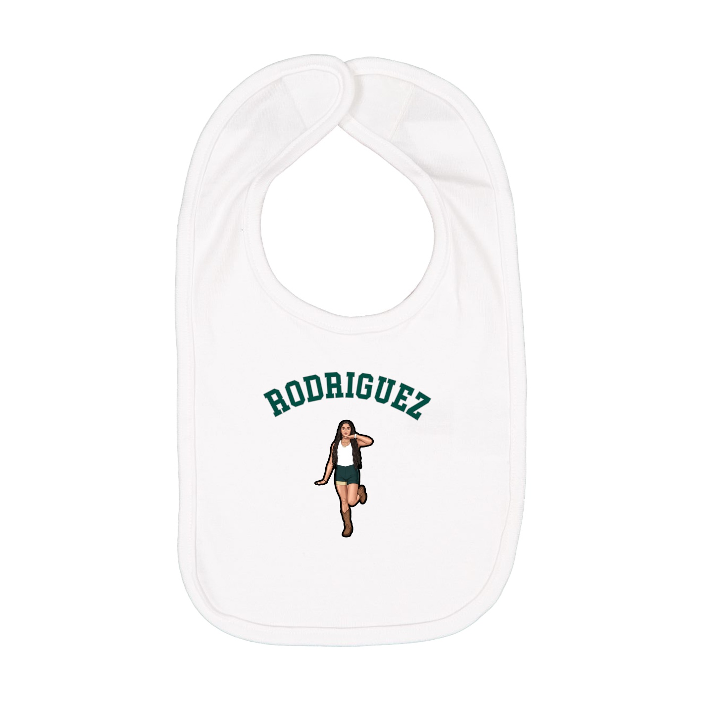 Infant Bib — Shirsey Arch in White