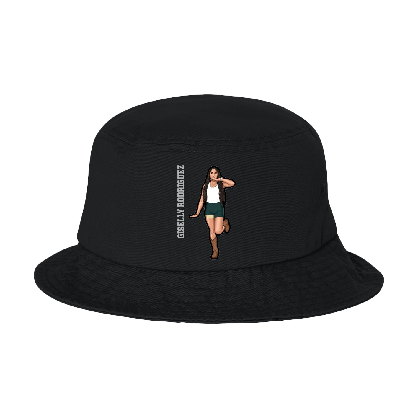 Bucket Cap — Name Vertical in Black