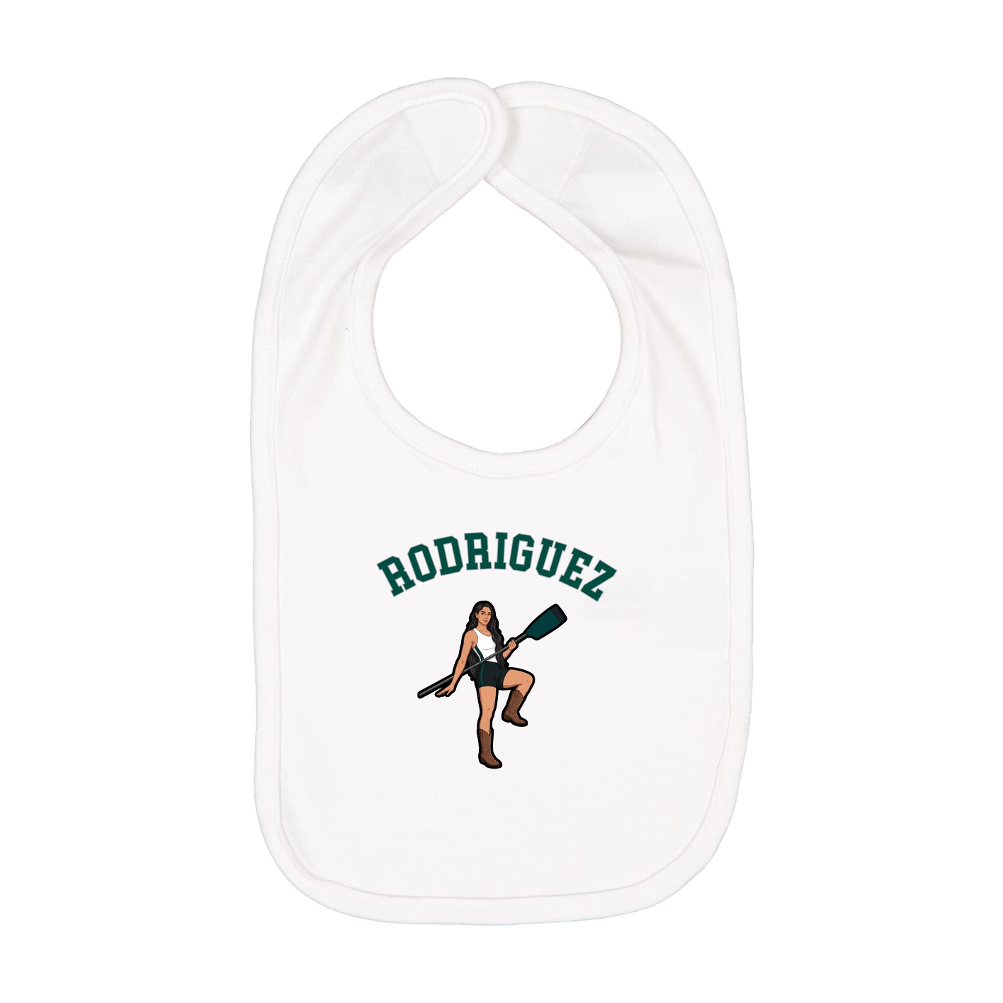 Infant Bib — Shirsey Arch in White