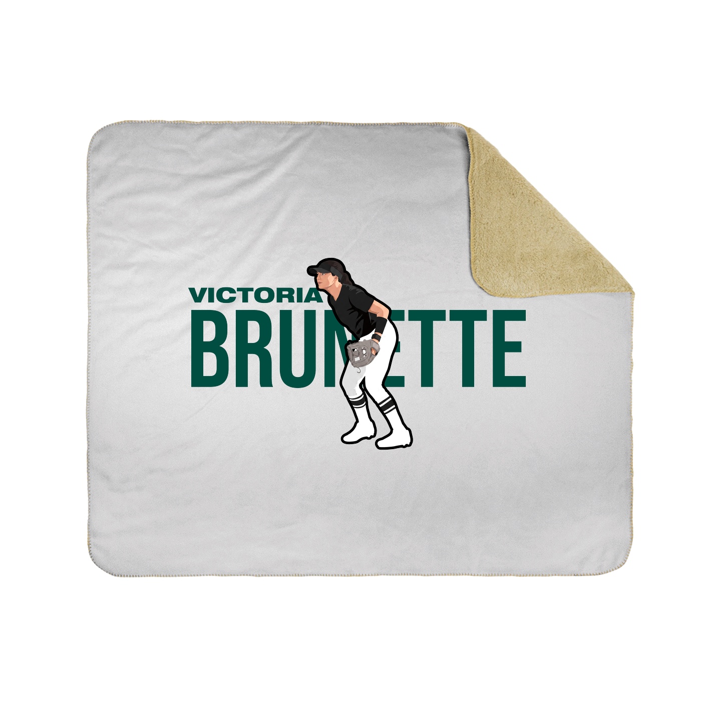 Throw Blanket — Player Name in White