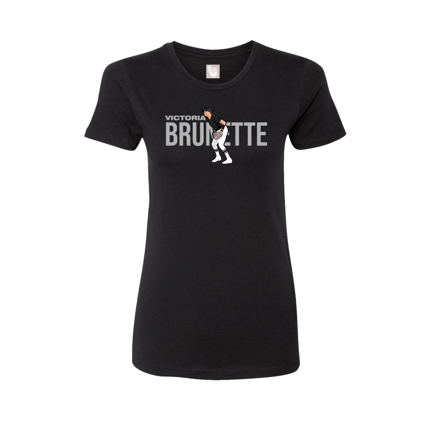Fitted Women's Tee — Player Name in Black
