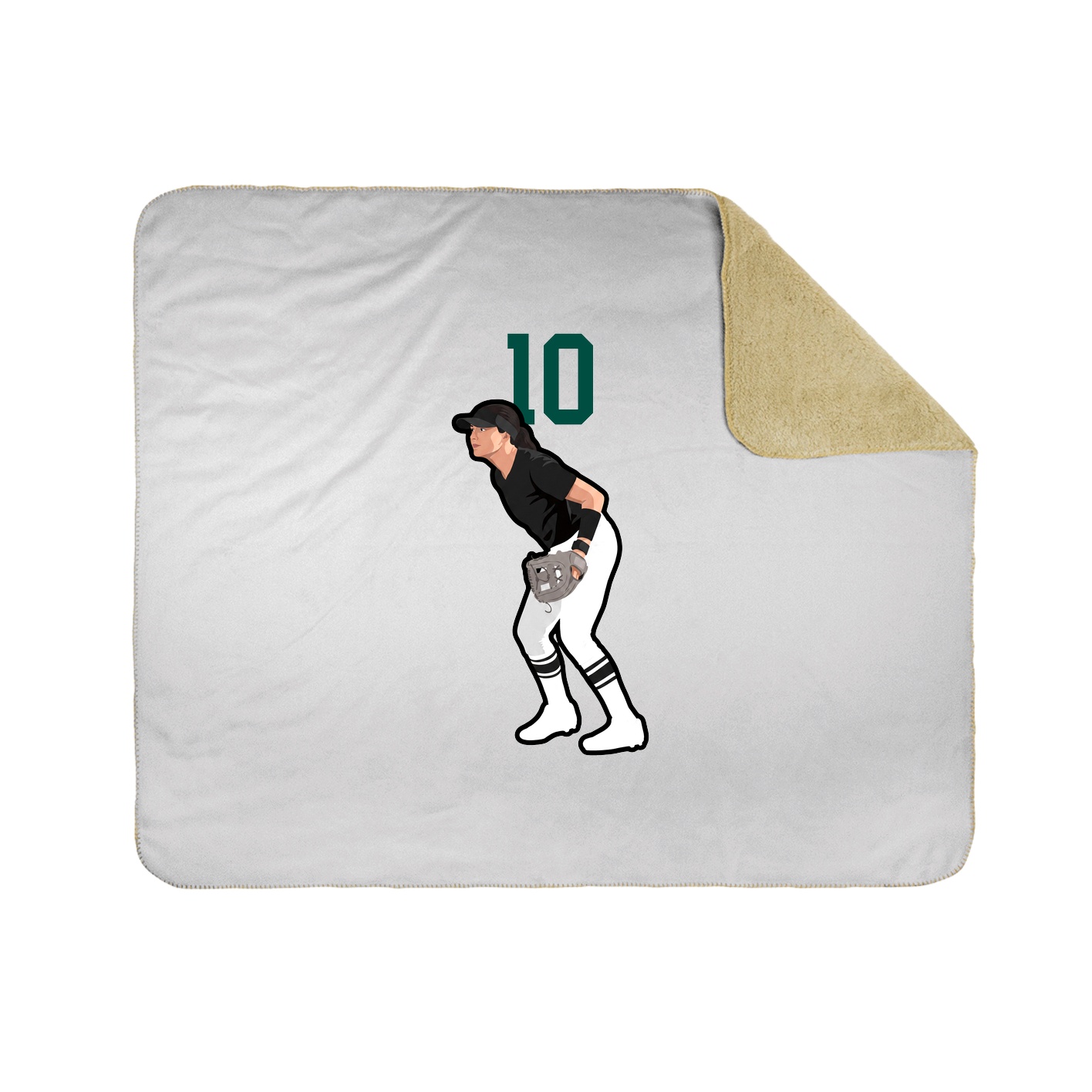 Throw Blanket — Number Top in White
