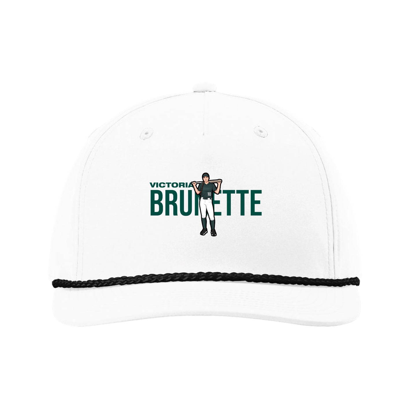 Five-Panel Classic Rope Cap — Player Name in White