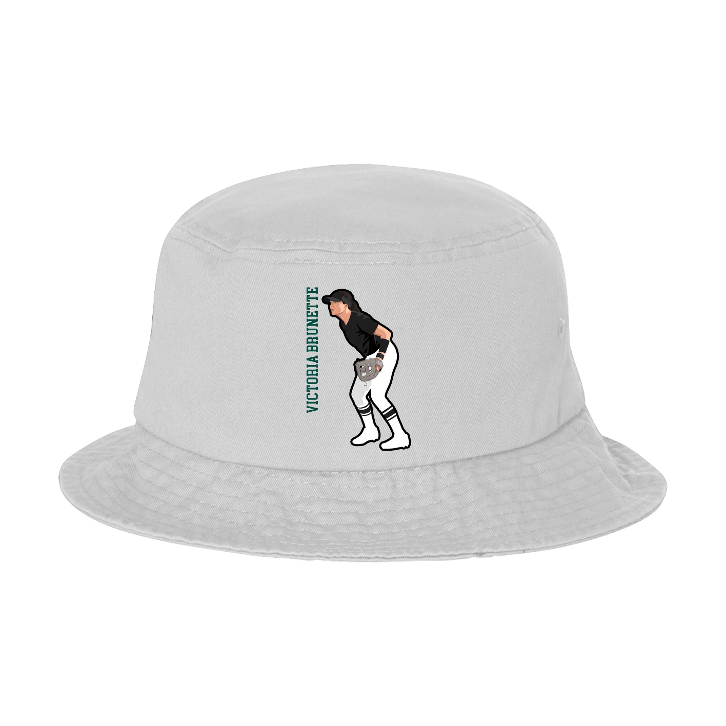 Bucket Cap — Name Vertical in White