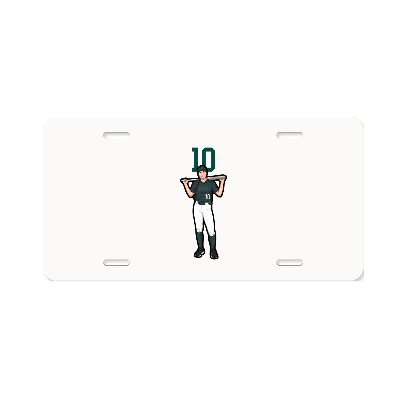License Plate — Number Top in Classic