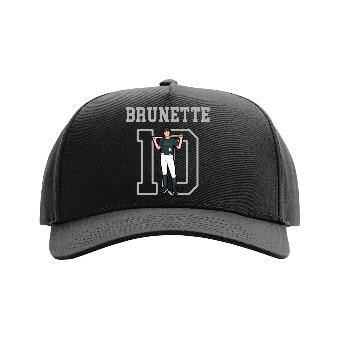 Full Fabric Five-Panel Champ Cap — Shirsey in Black