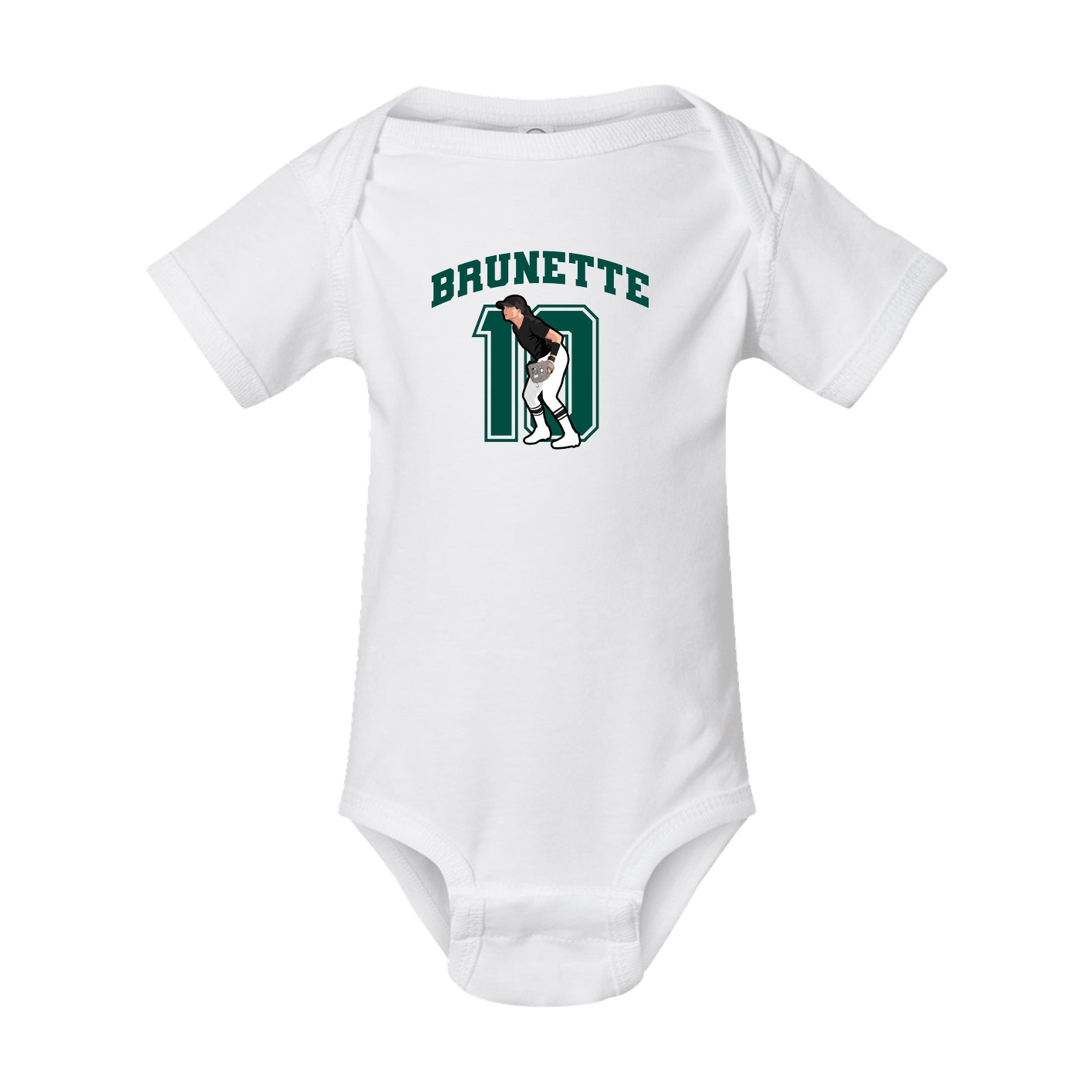 Baby Onesie — Number in White
