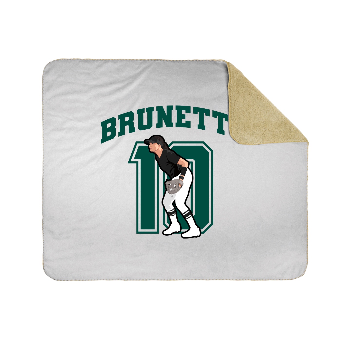Throw Blanket — Number in White