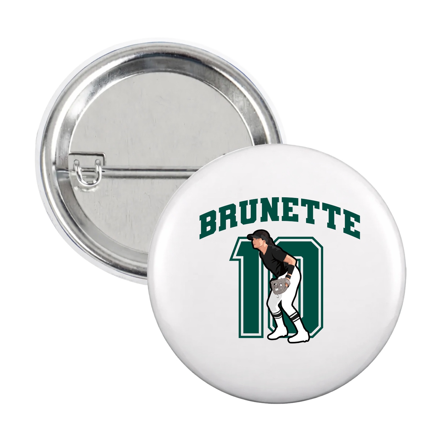 Game Day Button — Number in White
