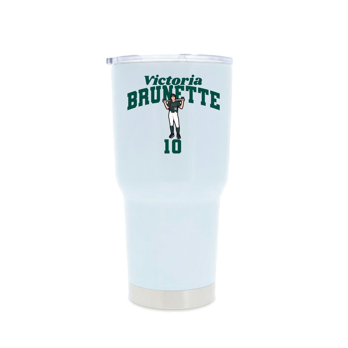 30oz Stainless Steel Tumbler — Signature Arch in White