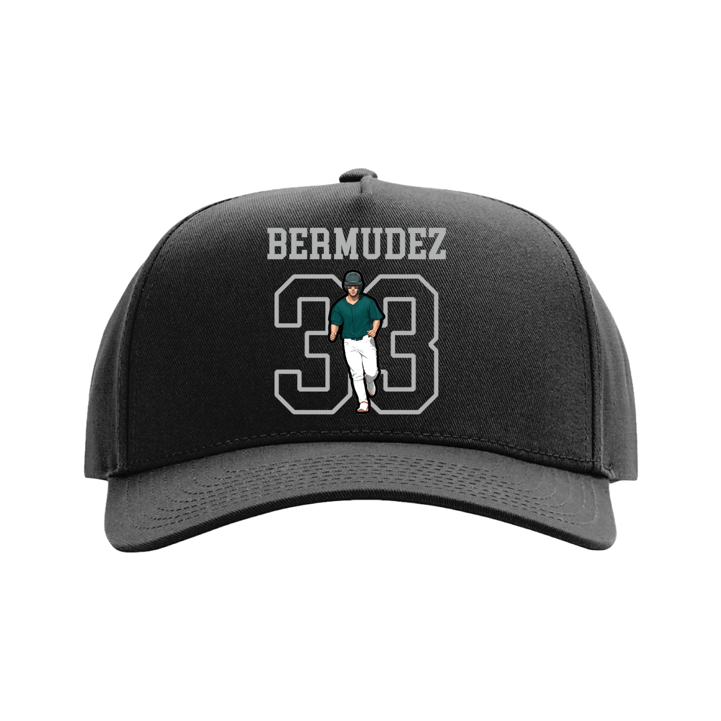 Full Fabric Five-Panel Champ Cap — Shirsey in Black
