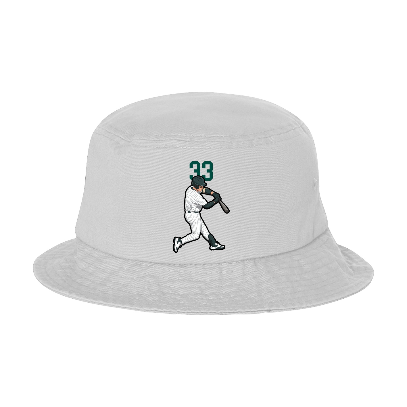 Bucket Cap — Number Top in White