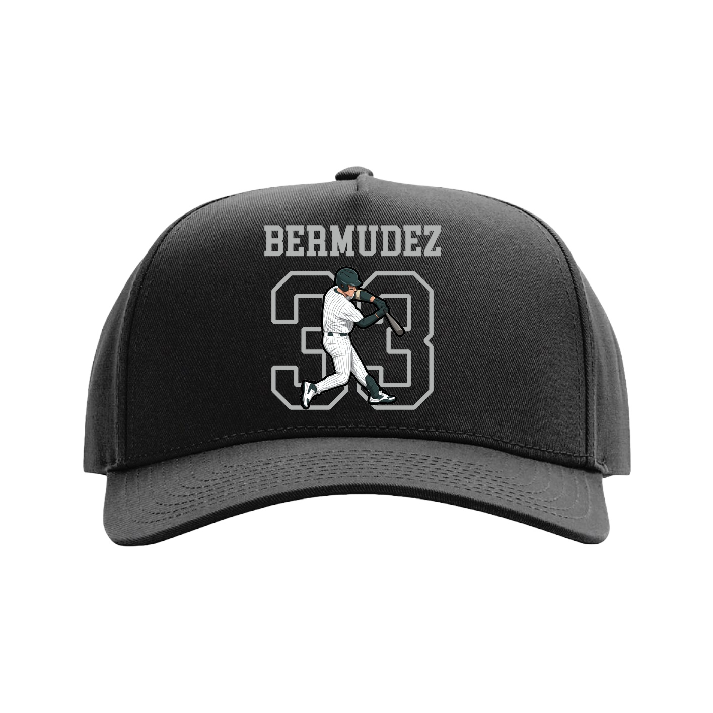 Full Fabric Five-Panel Champ Cap — Shirsey in Black