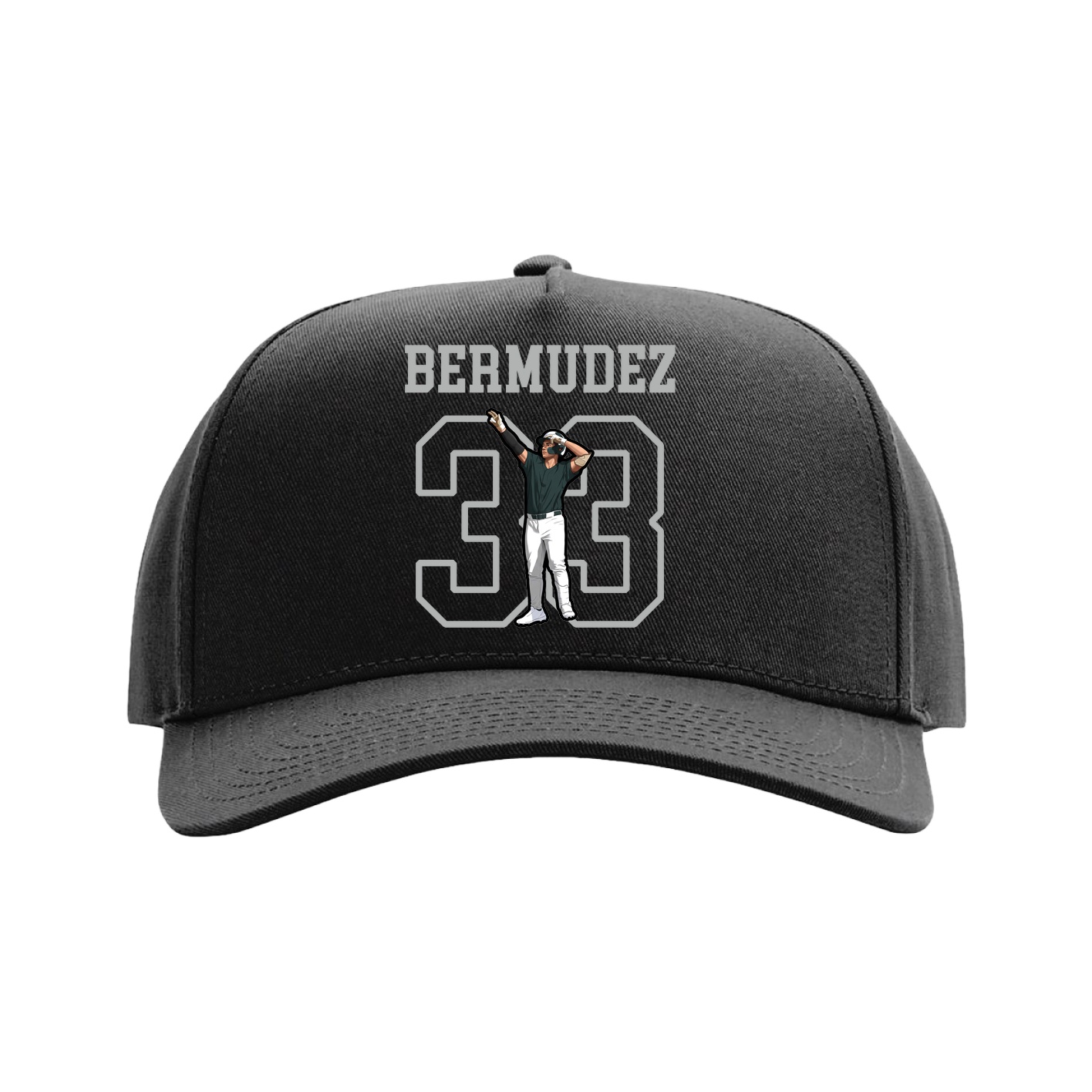 Full Fabric Five-Panel Champ Cap — Shirsey in Black