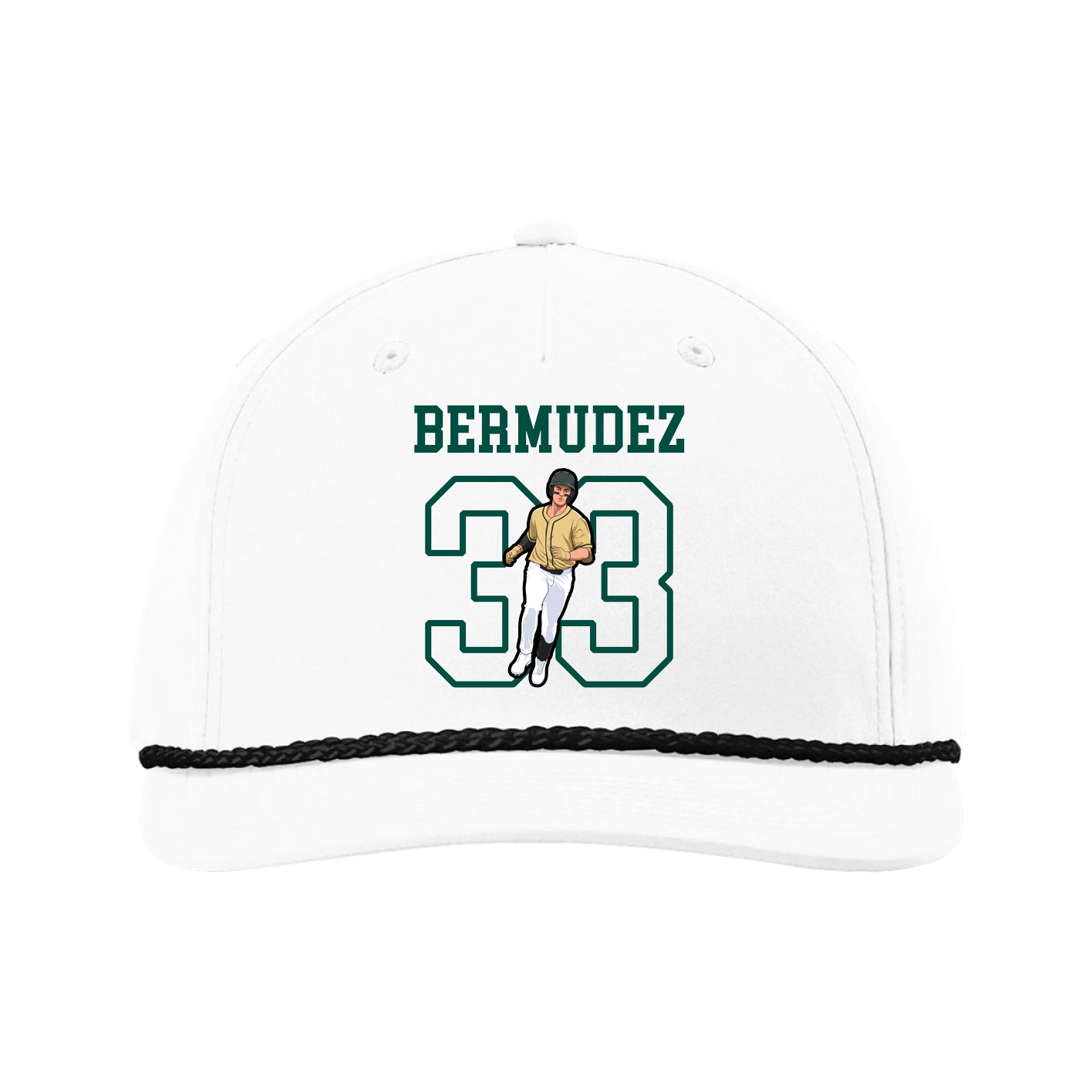 Five-Panel Classic Rope Cap — Shirsey in White