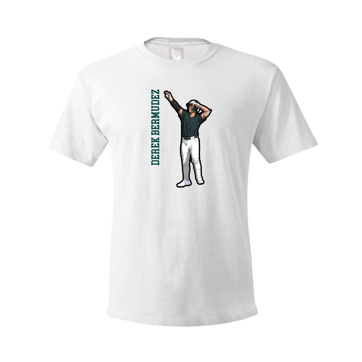 Youth Tee — Name Vertical in White