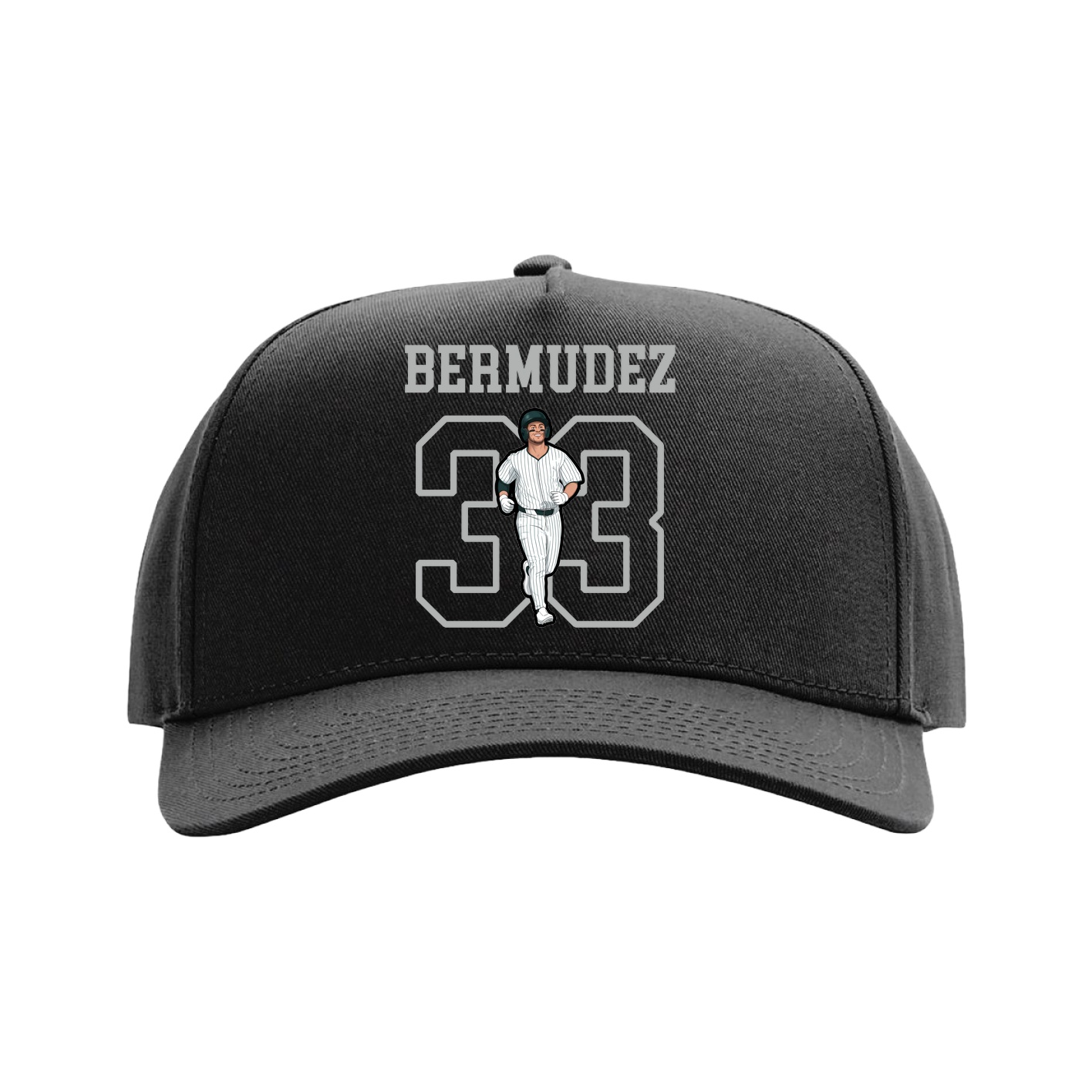 Full Fabric Five-Panel Champ Cap — Shirsey in Black