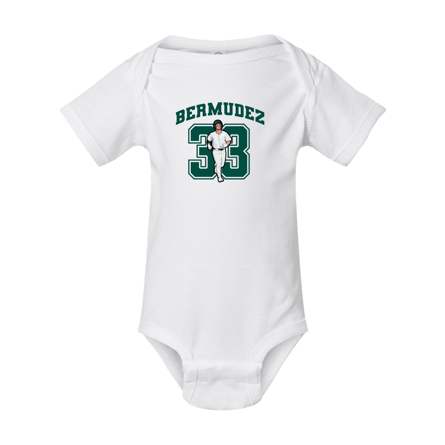 Baby Onesie — Number in White