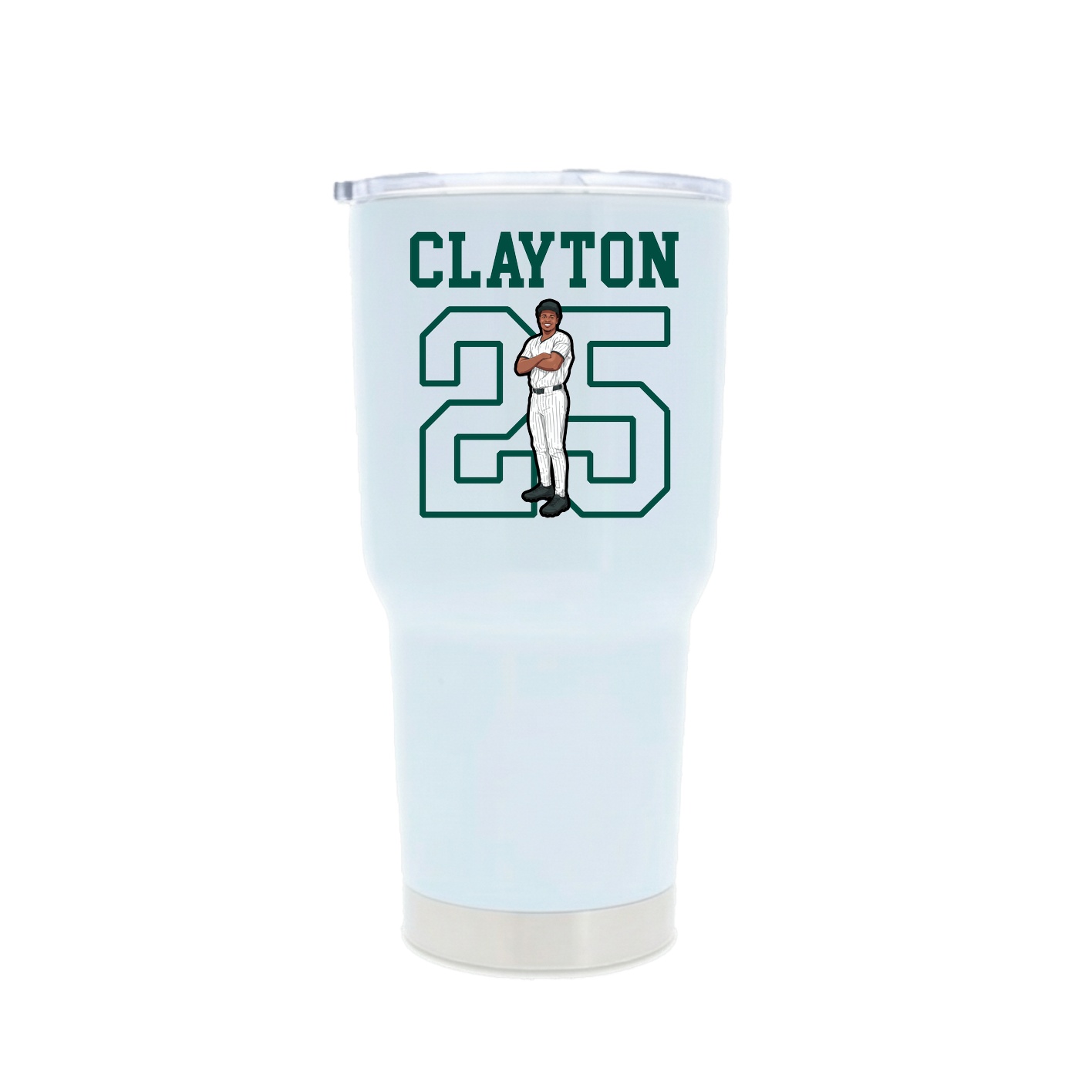 30oz Stainless Steel Tumbler — Shirsey in White