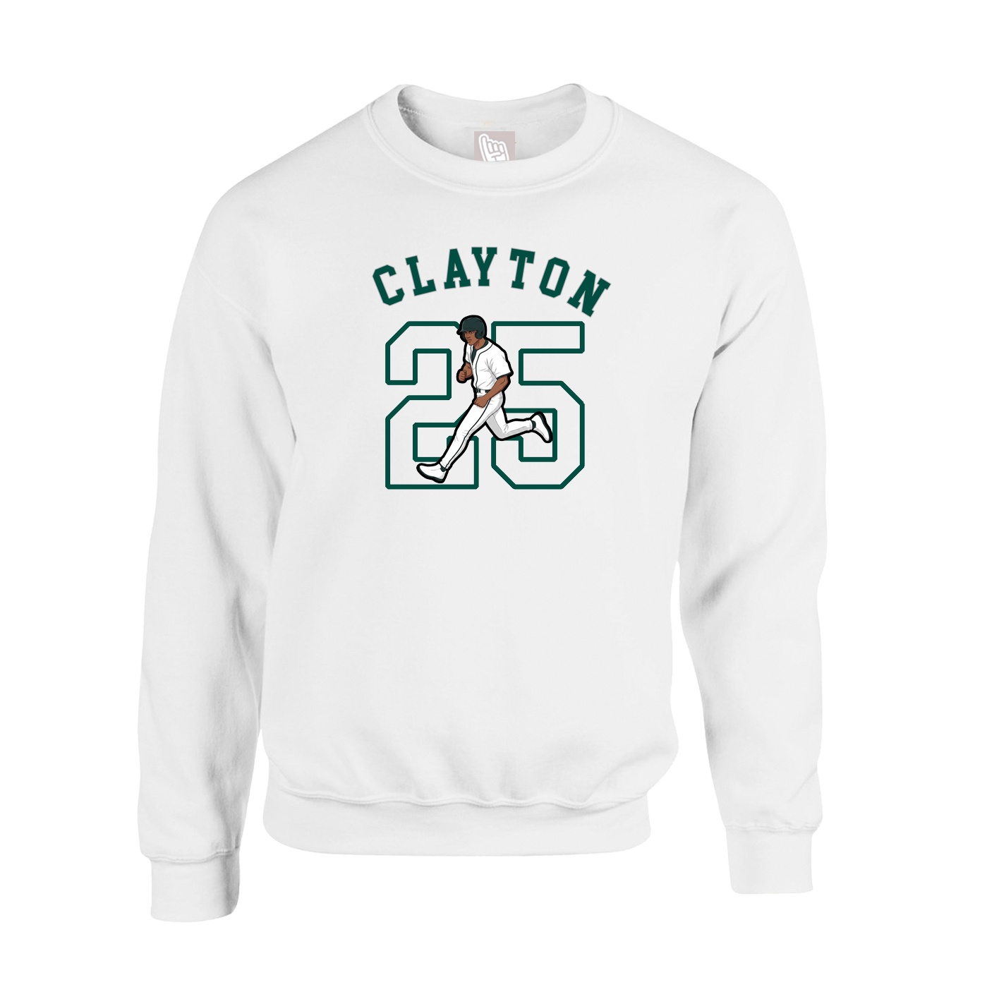 Fleece Crew — Shirsey Arch in White