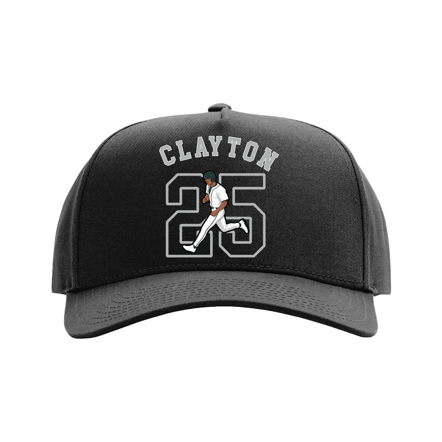 Full Fabric Five-Panel Champ Cap — Shirsey Arch in Black