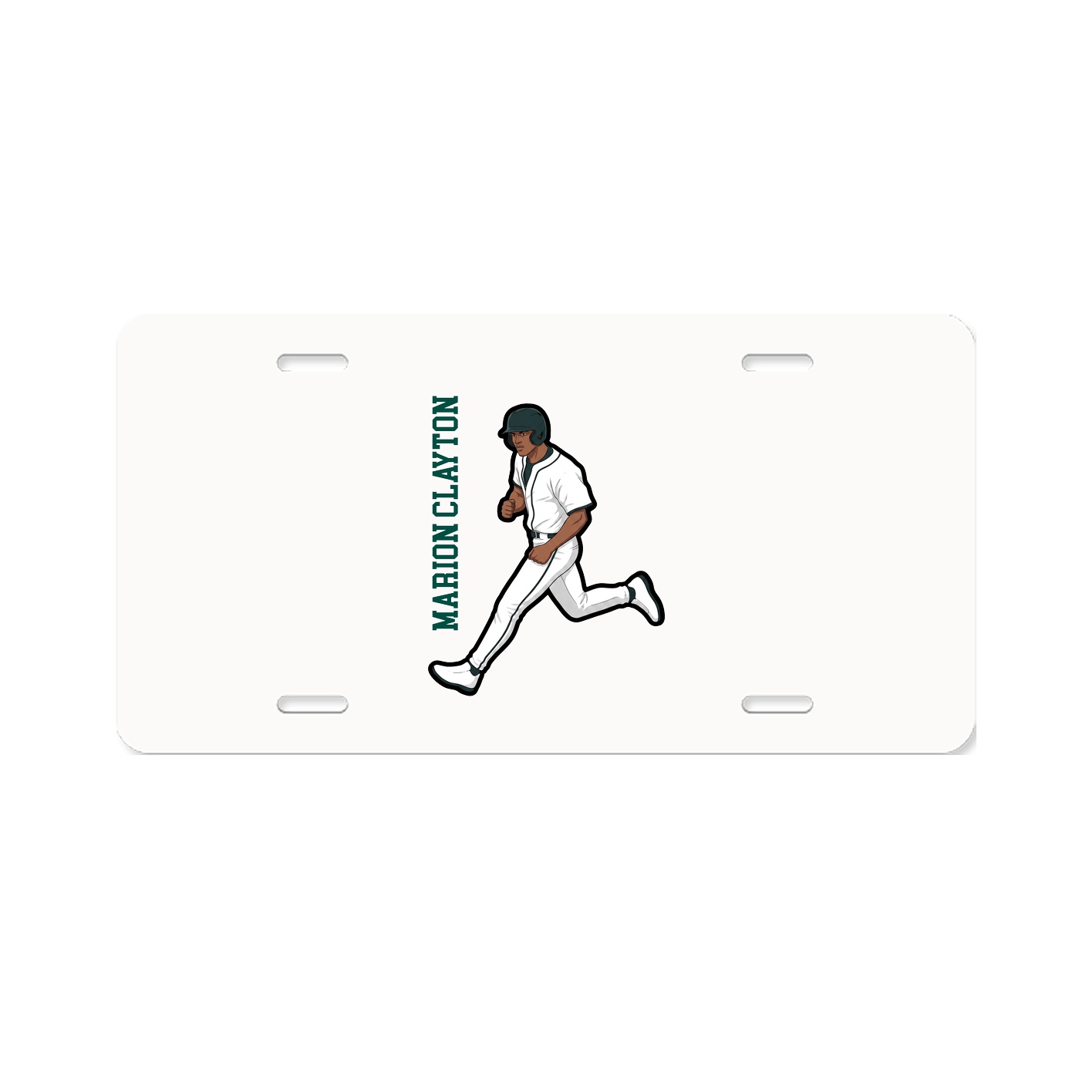 License Plate — Name Vertical in Classic