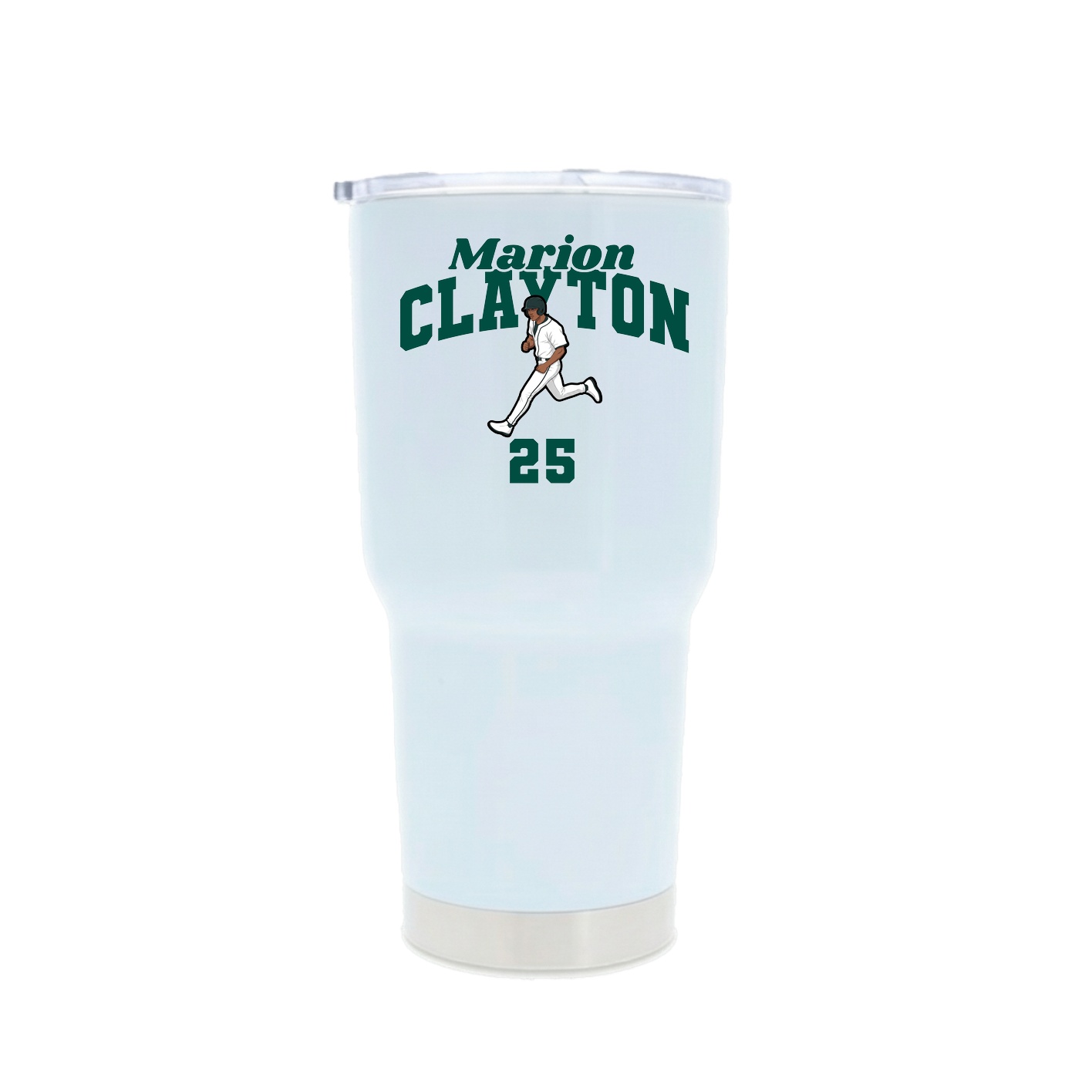 30oz Stainless Steel Tumbler — Signature Arch in White