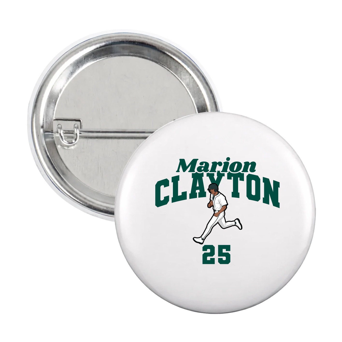 Game Day Button — Signature Arch in White