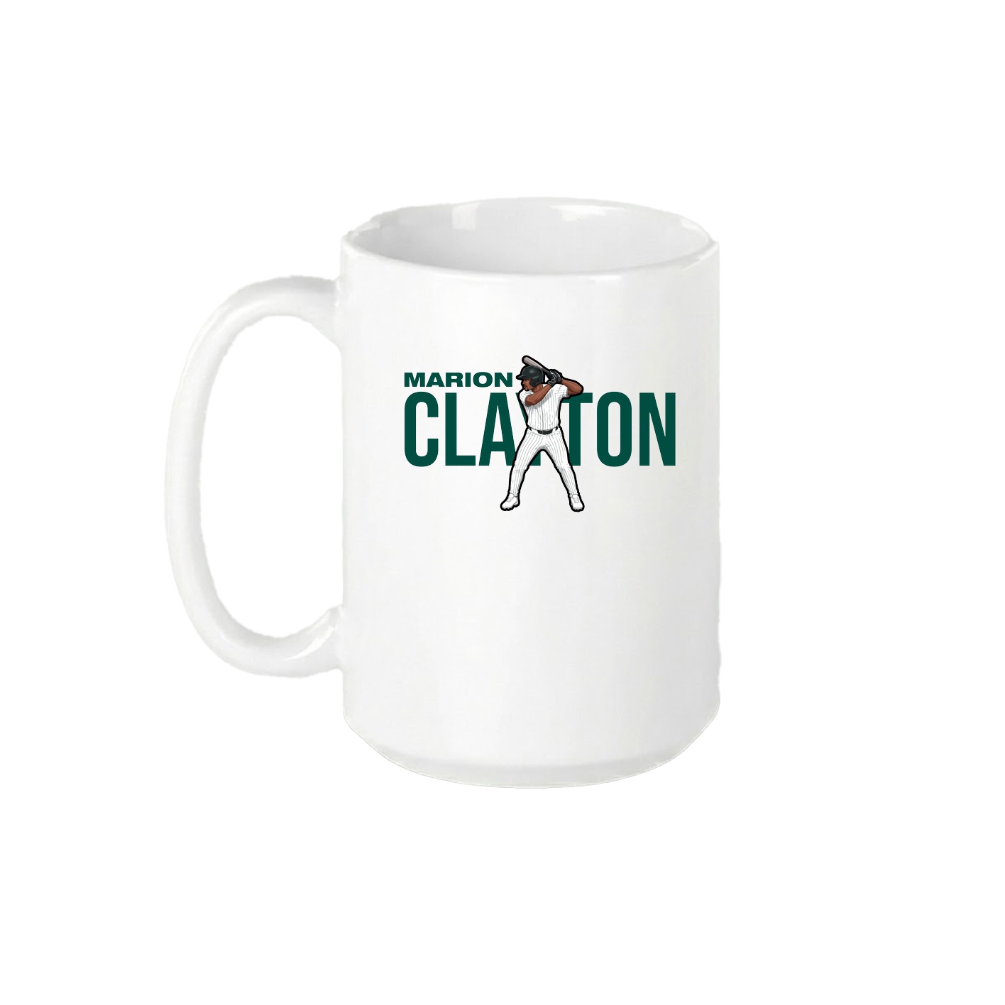 15oz Coffee Mug — Player Name in White