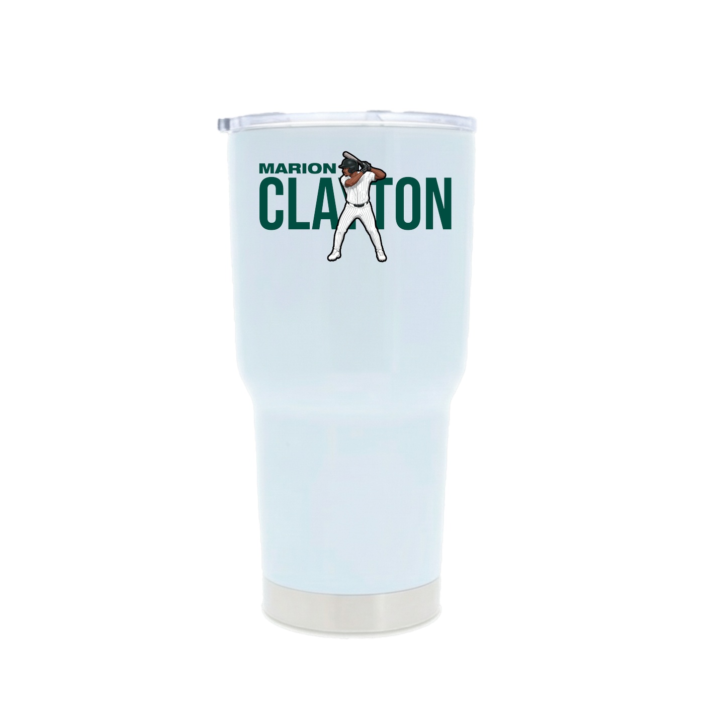 30oz Stainless Steel Tumbler — Player Name in White