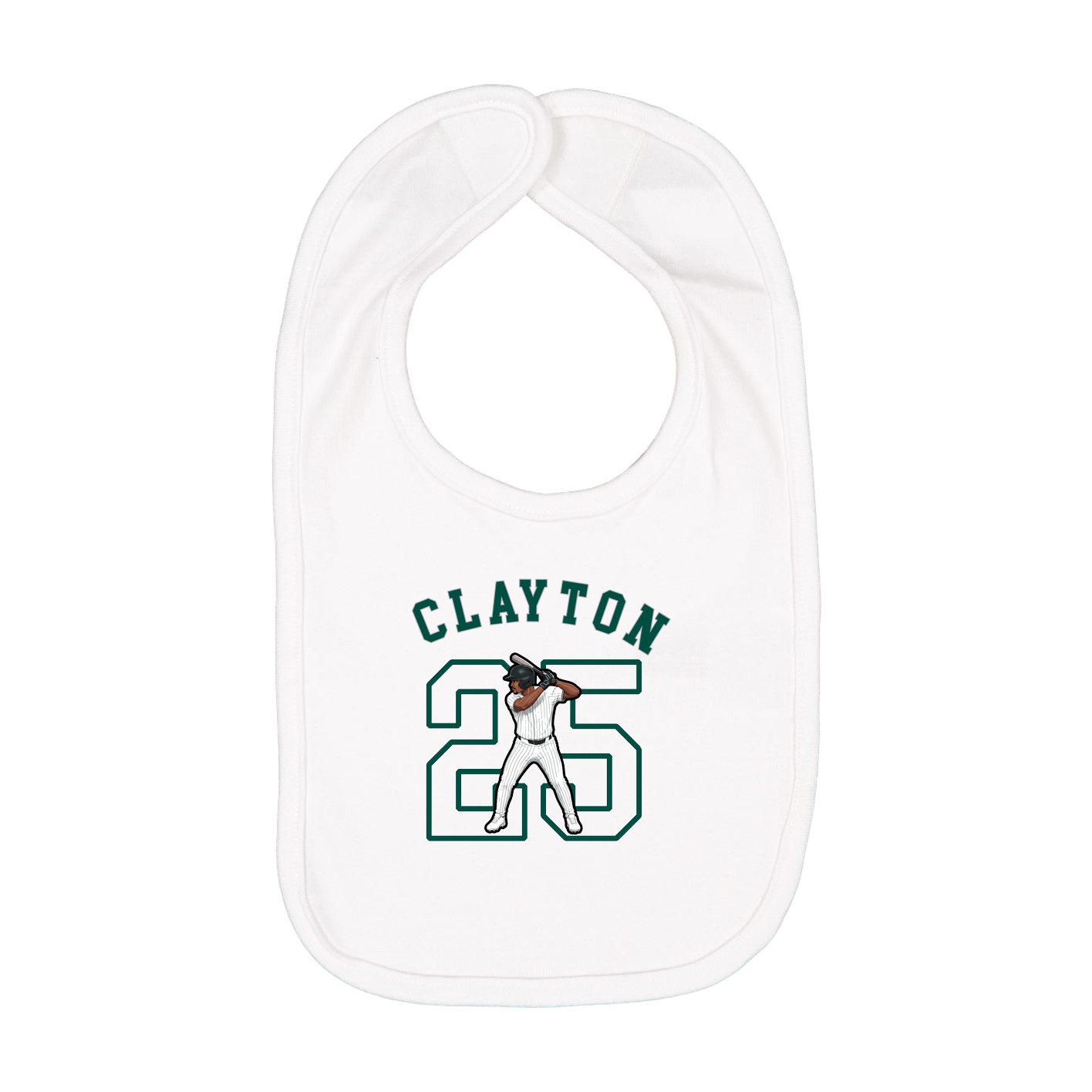 Infant Bib — Shirsey Arch in White
