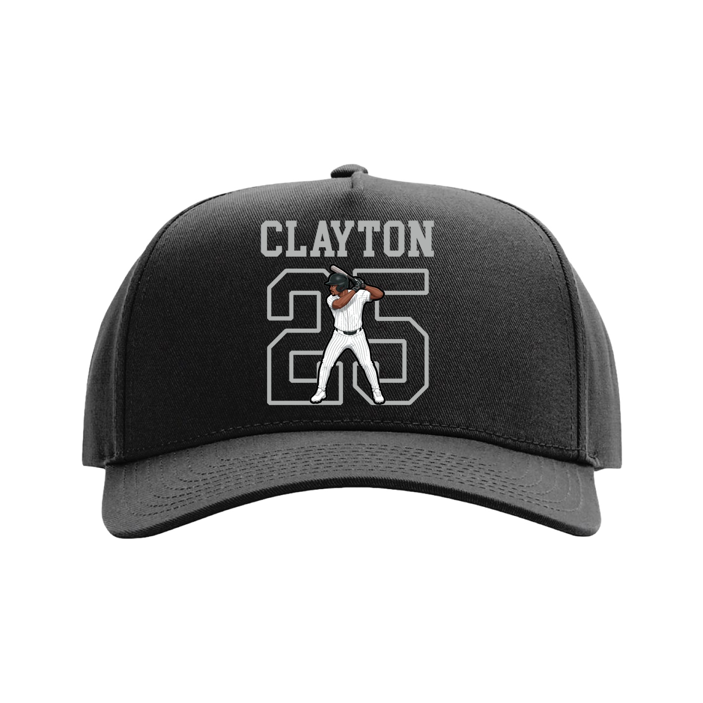Full Fabric Five-Panel Champ Cap — Shirsey in Black