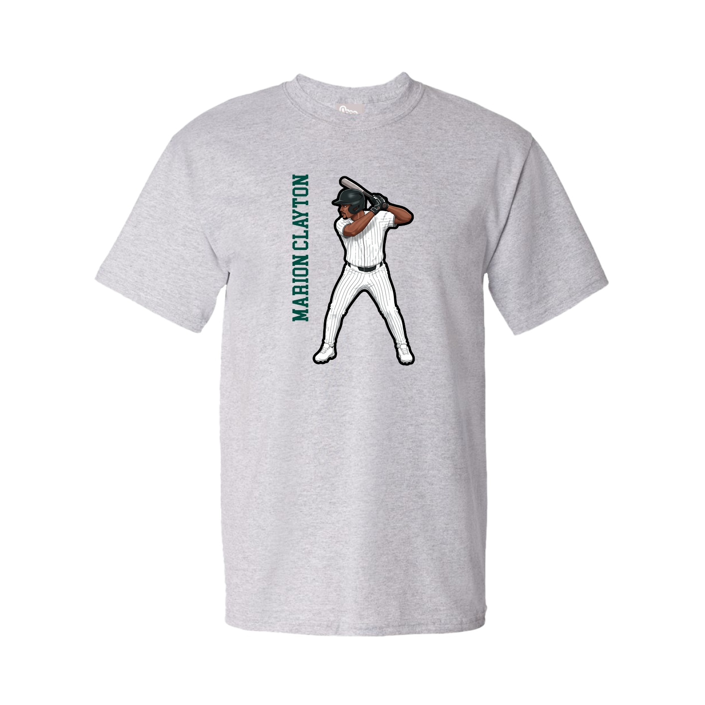 Youth Tee — Name Vertical in Grey