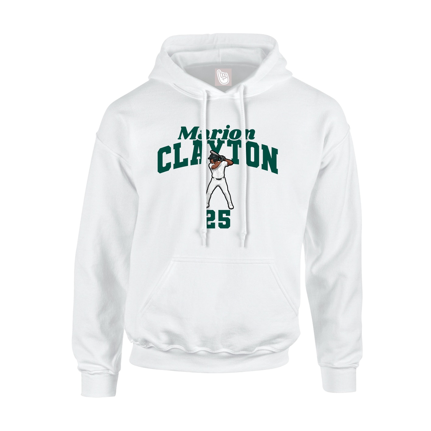 Hoodie — Signature Arch in White