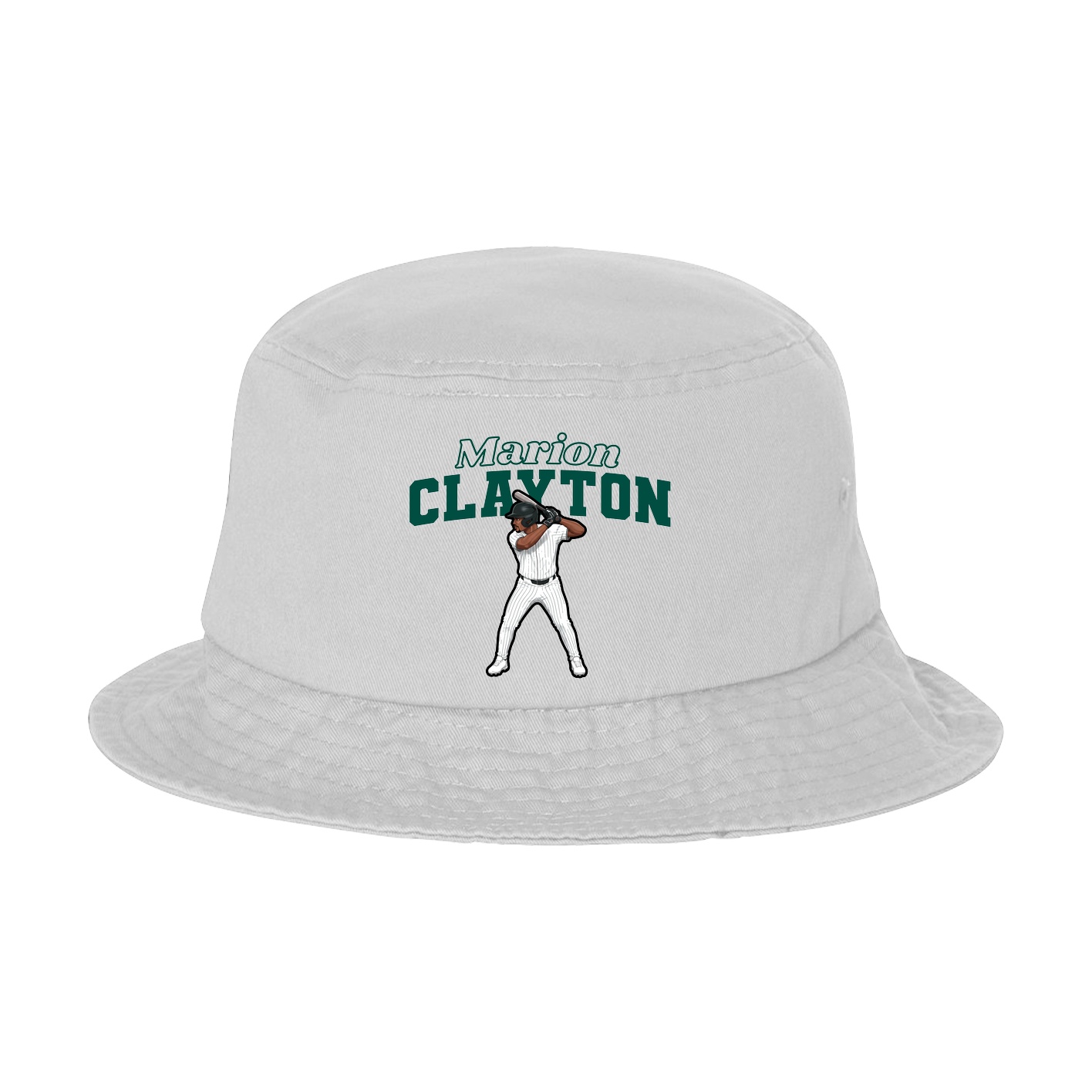 Bucket Cap — Name Arch in White