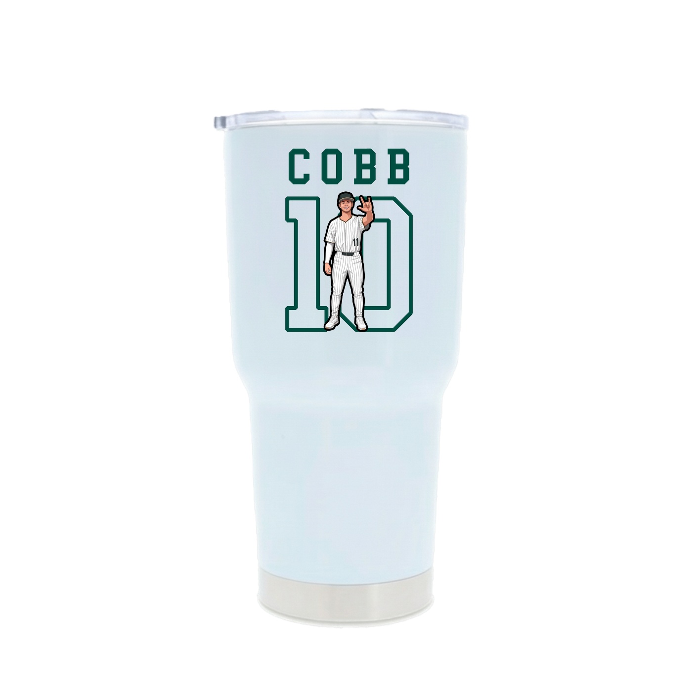 30oz Stainless Steel Tumbler — Shirsey in White
