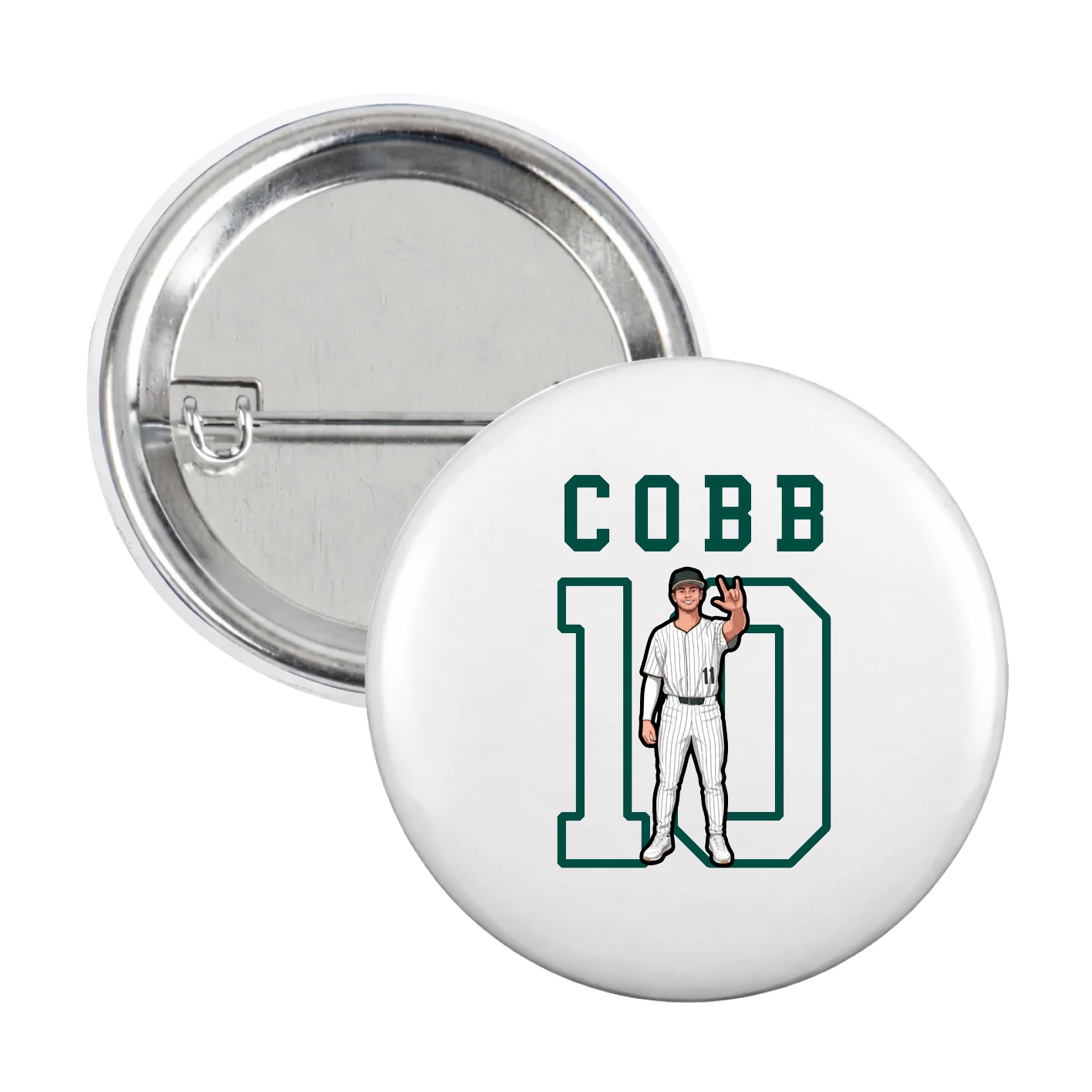Game Day Button — Shirsey in White